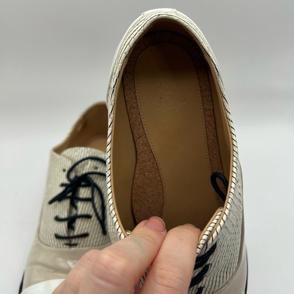 The Office of Angela Scott MS. BAKER SNAKESKIN EMBOSSED OXFORD IN PINSTRIPES 39 - Picture 14 of 16